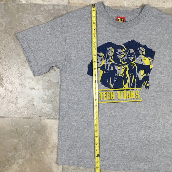 Vintage 2005 Teen Titans Graphic T Shirt Cartoon DC Comics Tee TV Movie Y2K Gray - Picture 11 of 15